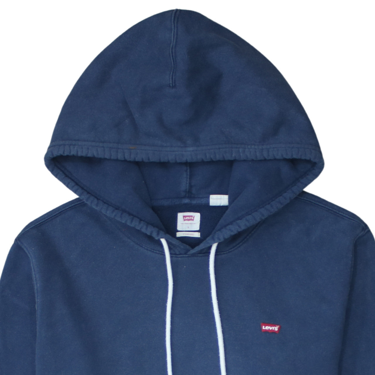 Levi's Men's Blue Pullover Hoodie L Regular Fit Cotton Blend