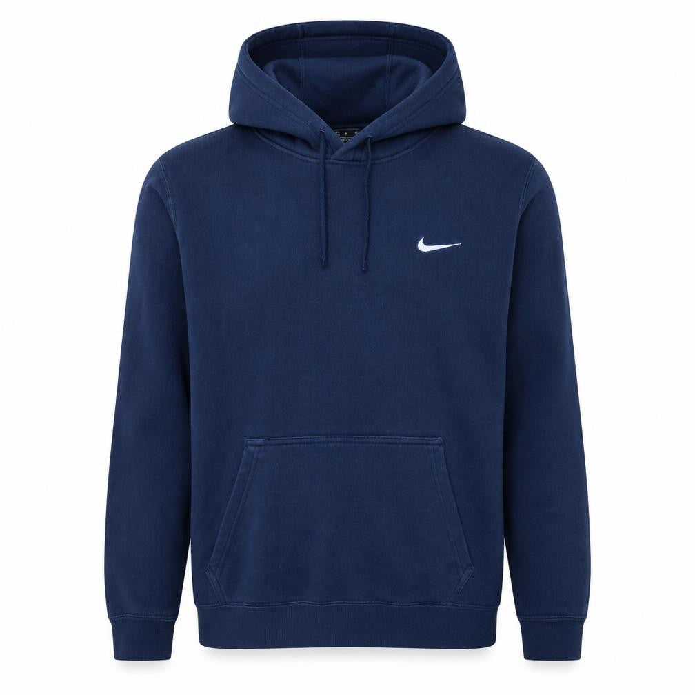Nike Mens Blue Pullover Hoodie Medium Regular Fit Fleece Sportswear