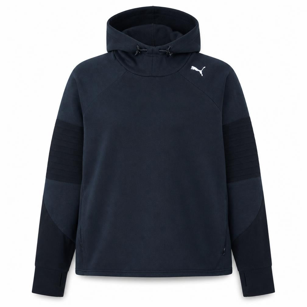 Puma Womens Black XL Relaxed Fit Pullover Hoodie