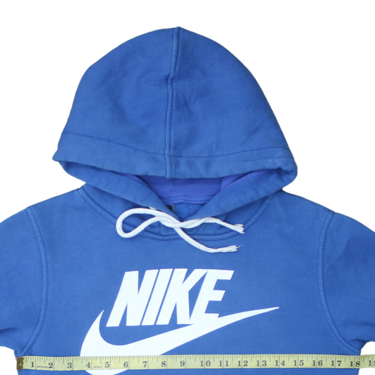 Nike Men's Blue Pullover Hoodie Small Logo Fleece Sweatshirt