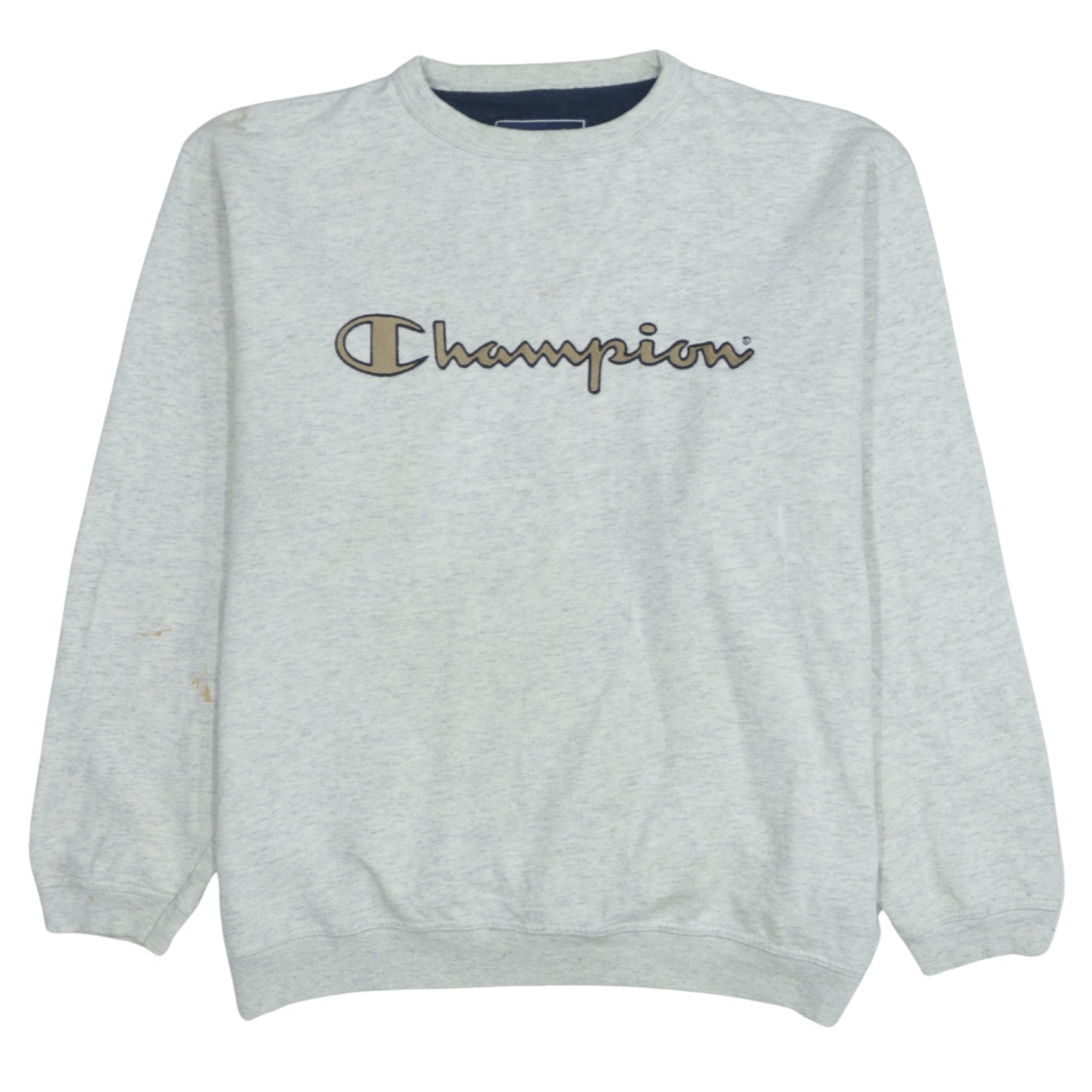 Champion Men's Grey Logo Pullover Sweatshirt Size L Regular Fit