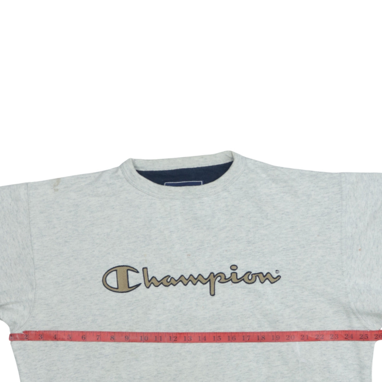 Champion Men's Grey Logo Pullover Sweatshirt Size L Regular Fit