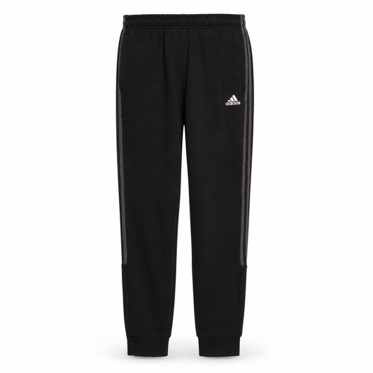 adidas Men's Black Jogger Sweatpants S Regular Fit Fleece Striped