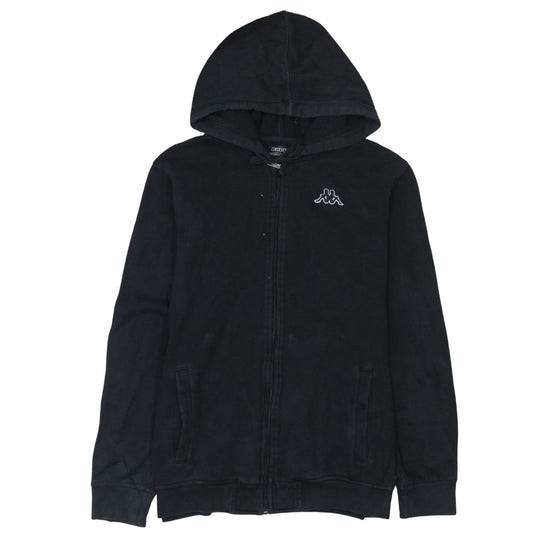 Kappa Men’s Black Full Zip Hoodie L Fleece Sportswear