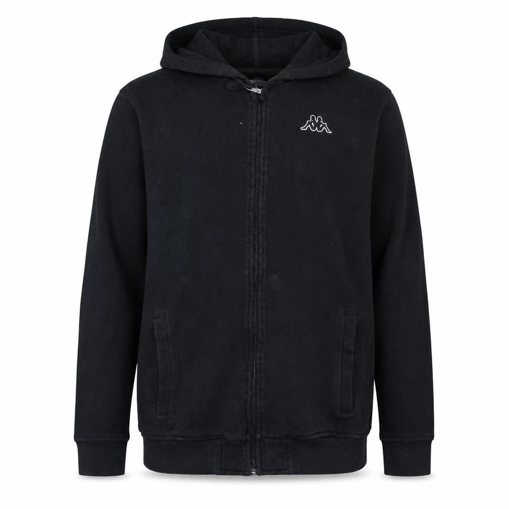 Kappa Men’s Black Full Zip Hoodie L Fleece Sportswear