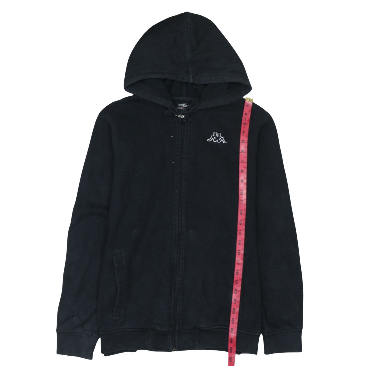 Kappa Men’s Black Full Zip Hoodie L Fleece Sportswear