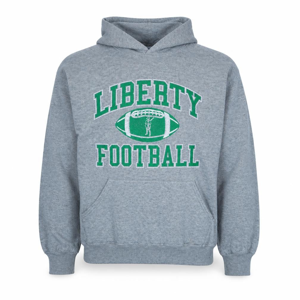Russell Athletic Men’s Grey Liberty Football Pullover Hoodie L