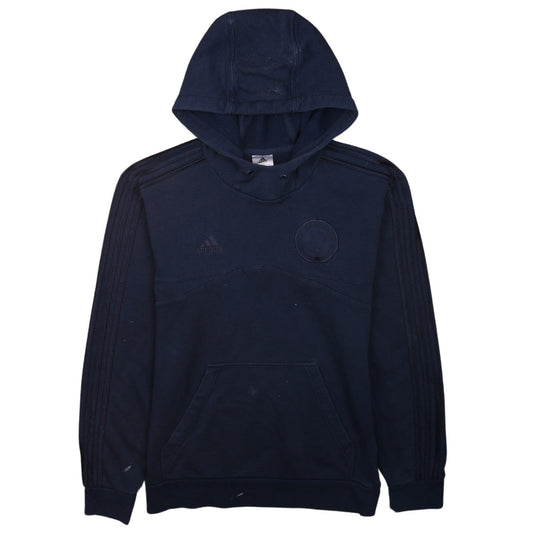 adidas Men's Blue Pullover Hoodie Small Sports Fleece Logo