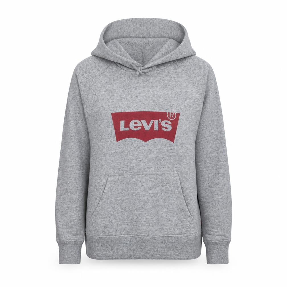 Levi's Women's Grey Pullover Hoodie XS Logo Cotton Blend Casual