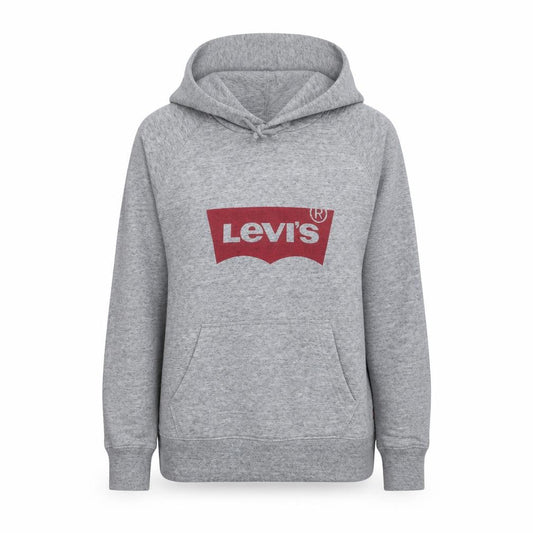 Levi's Women's Grey Pullover Hoodie XS Logo Cotton Blend Casual