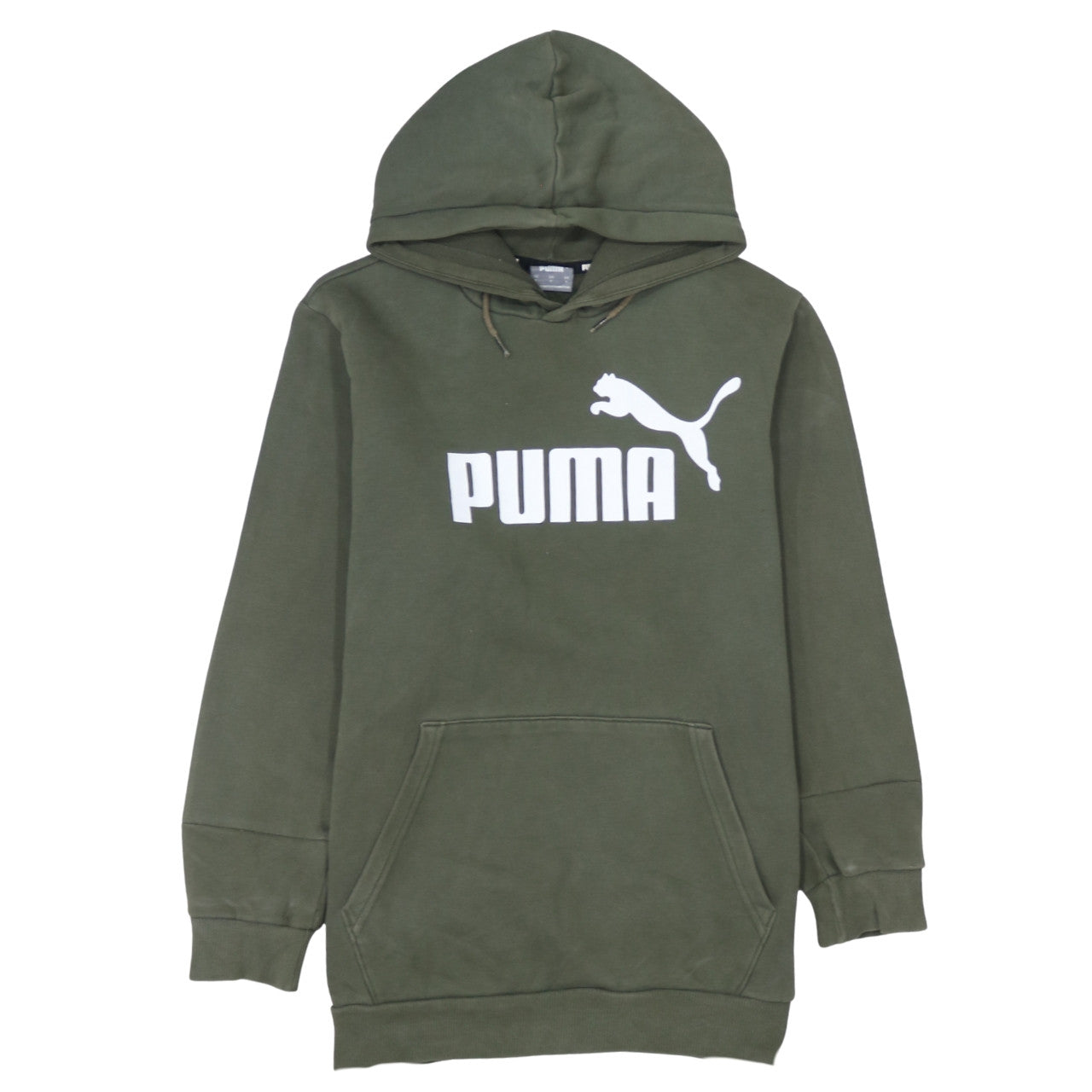 Puma Men's Green Hoodie Small Pullover Logo Sweatshirt