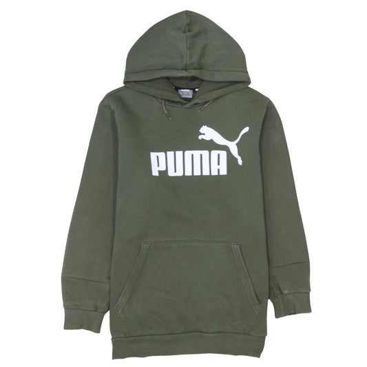 Puma Men's Green Hoodie Small Pullover Logo Sweatshirt