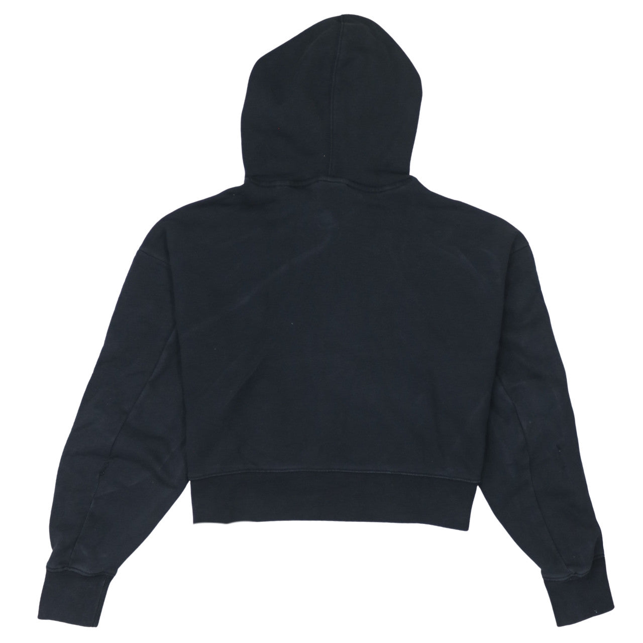 Adidas Womens Black Hoodie Size 8 Cropped Pullover Hooded Sweatshirt