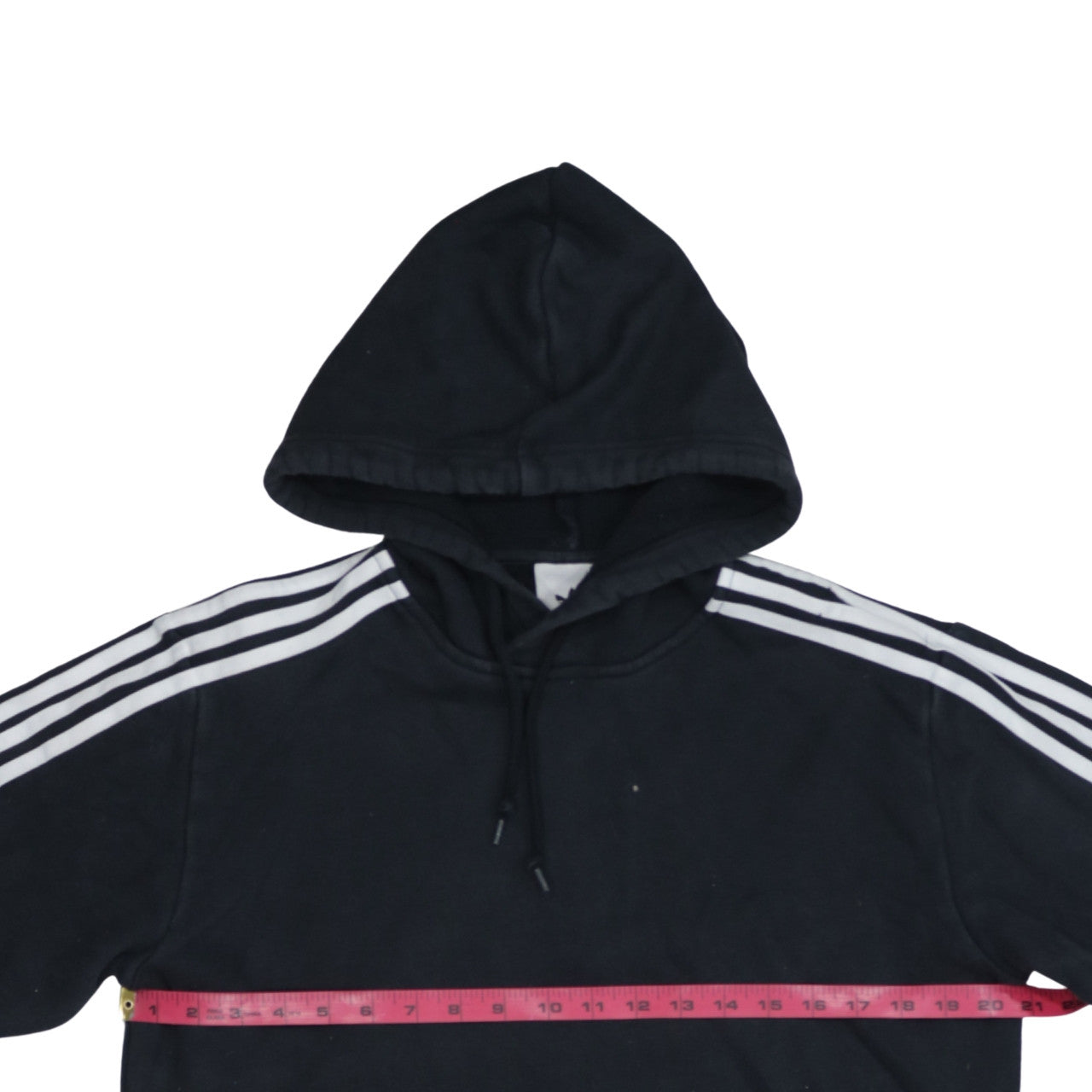 Adidas Mens Black Pullover Hoodie M Logo Sports Fleece Sweatshirt