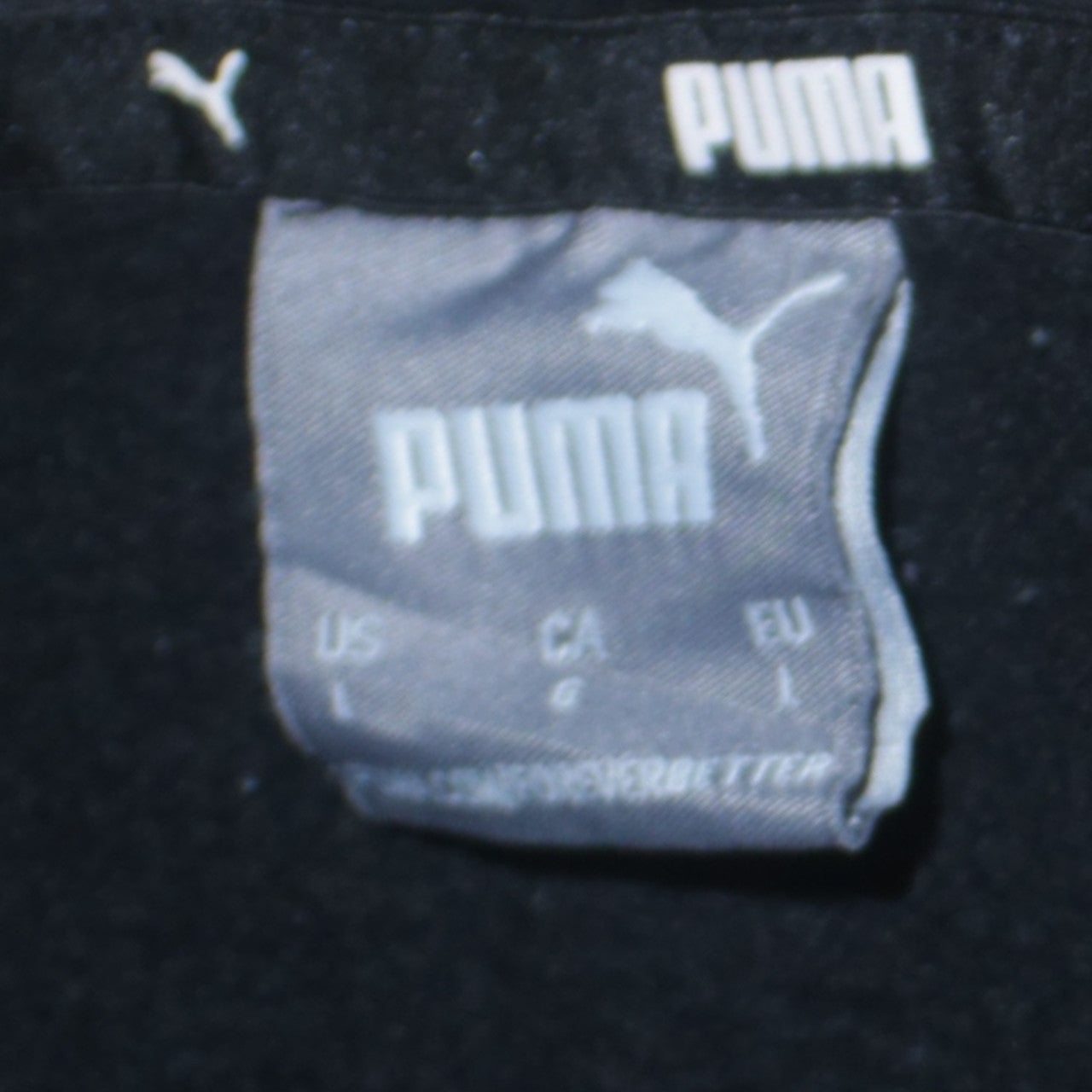 Puma Men's Black Pullover Hoodie L Regular Fit Fleece Sportswear