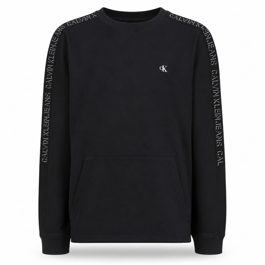 Calvin Klein Jeans Boys Black Logo Pullover Sweatshirt Size 16