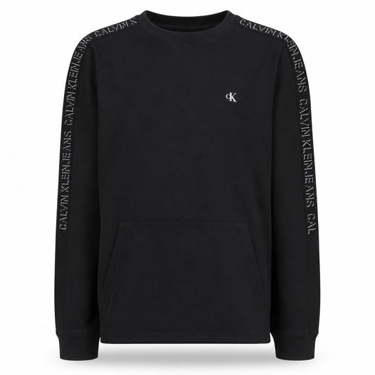 Calvin Klein Jeans Boys Black Logo Pullover Sweatshirt Size 16