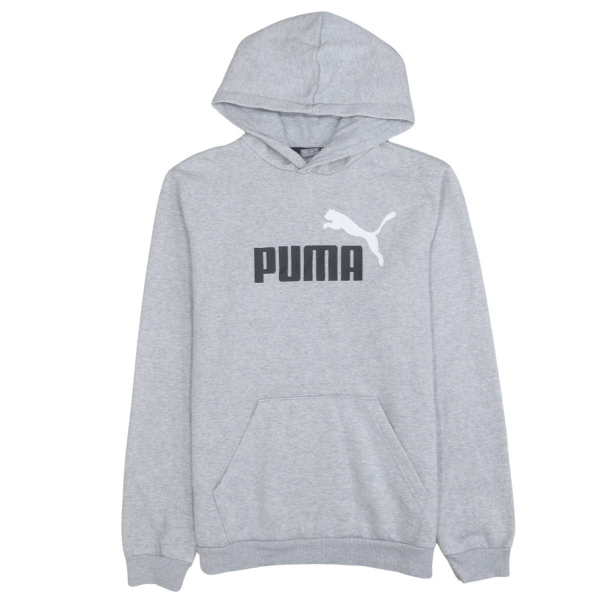 Puma Boys Grey Pullover Hoodie 15-16 Years Fleece Logo Sweatshirt