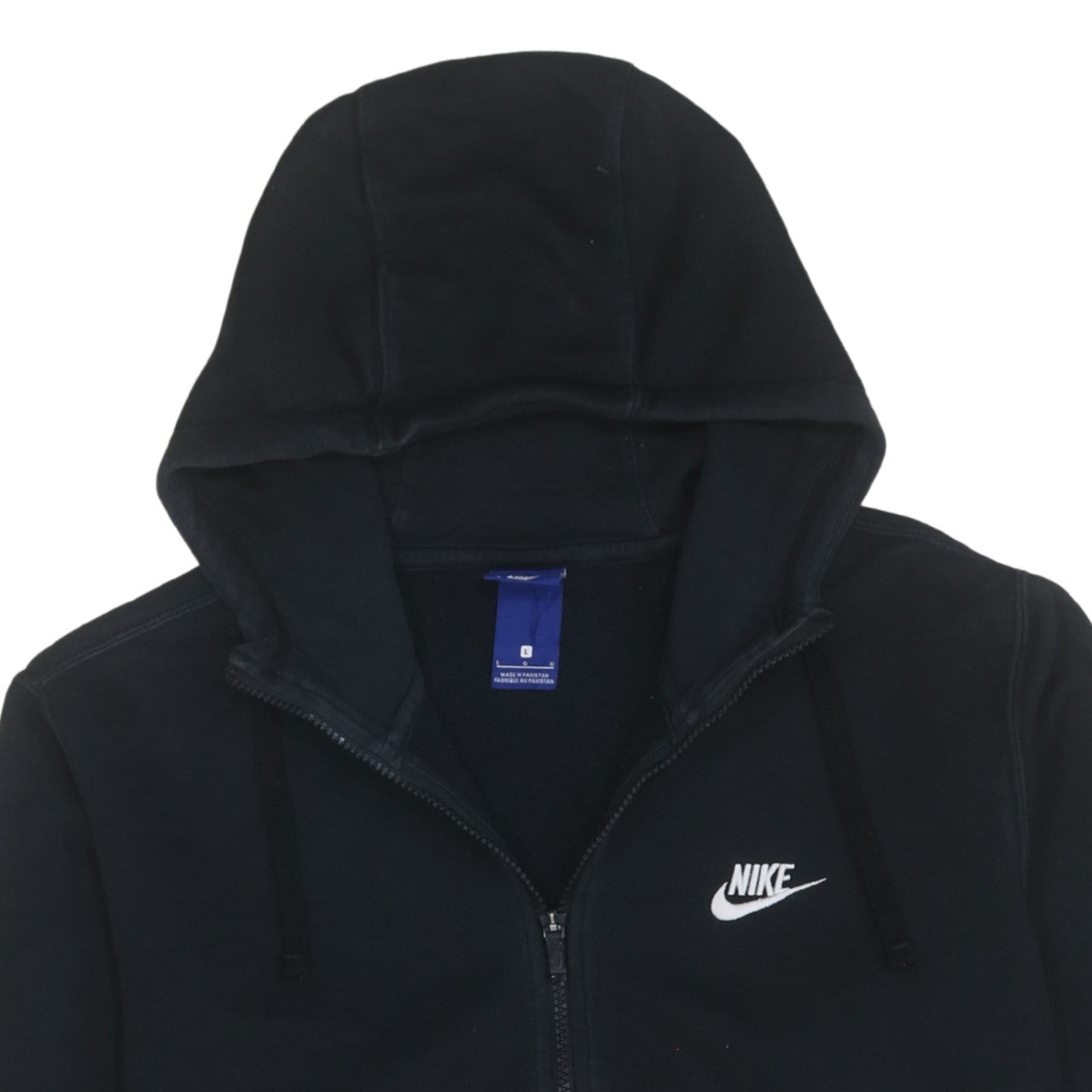 Nike Men's Black Full Zip Hoodie L Fleece Sportswear