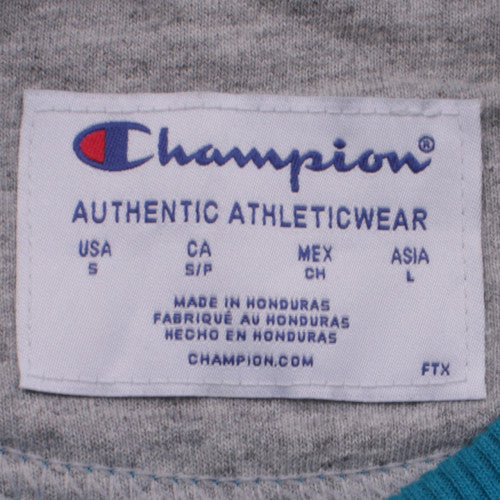 Champion Mens Blue Crew Neck Pullover Sweatshirt Size S
