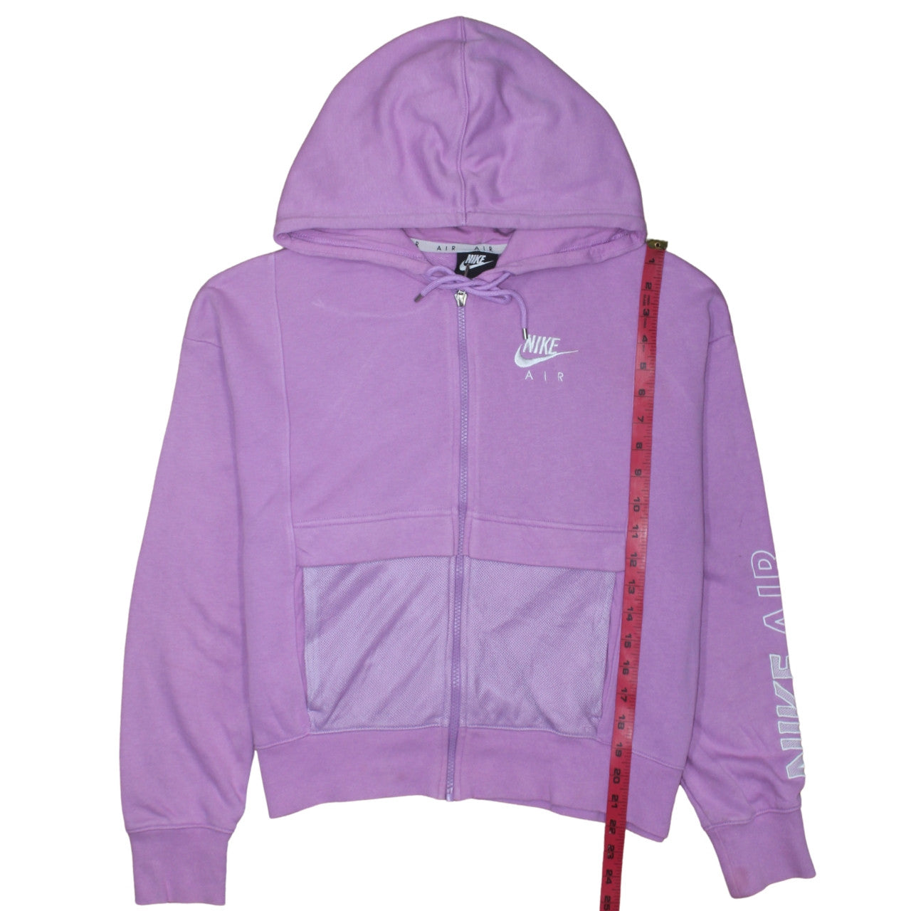 Nike Air Womens Purple Full Zip Hoodie Medium Cotton Blend