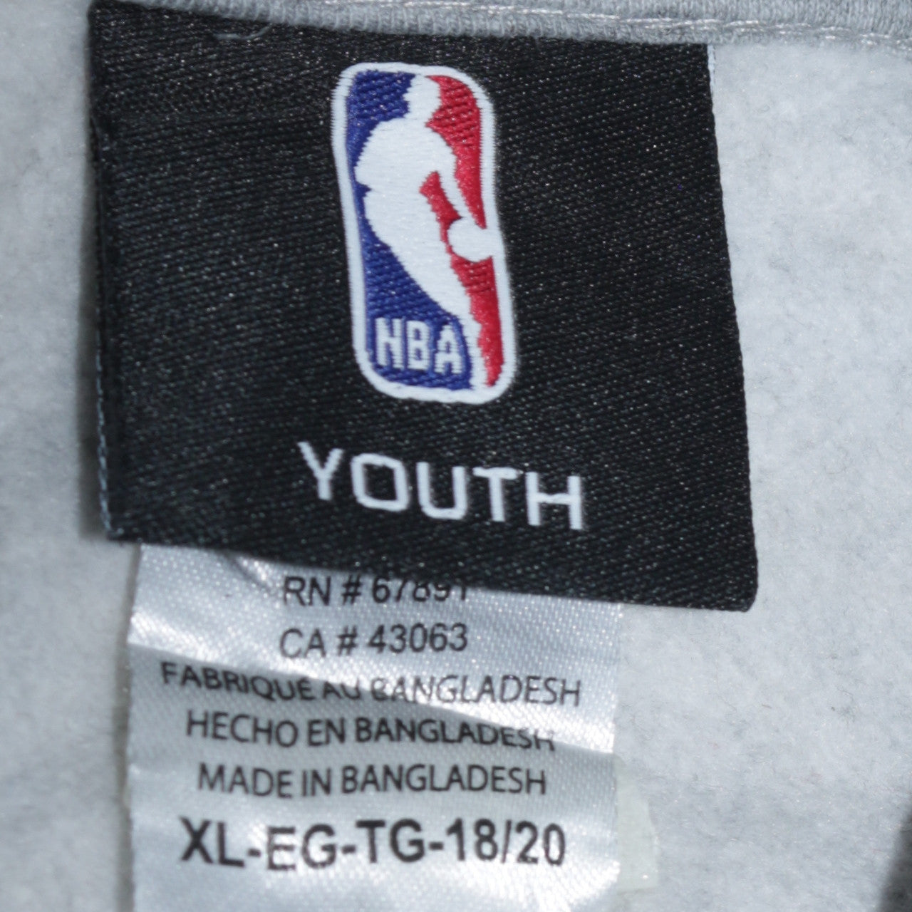 NBA Youth Boys Grey Golden State Warriors Pullover Hoodie Sweatshirt XL 18/20