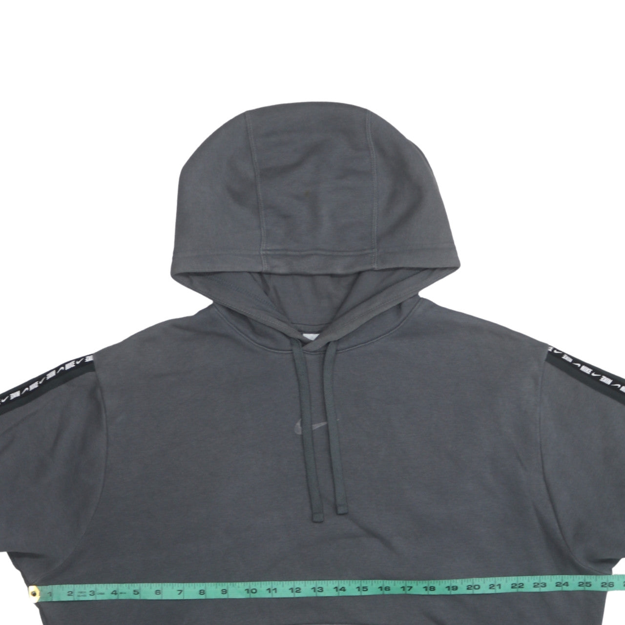 Nike Women's Grey Pullover Hoodie Large Logo Hooded Sweatshirt