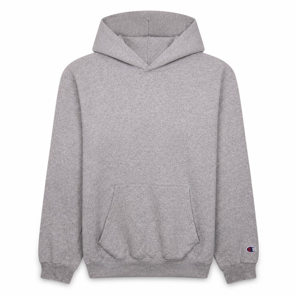 Champion Boys Grey YL Pullover Hoodie Fleece Eco Authentic