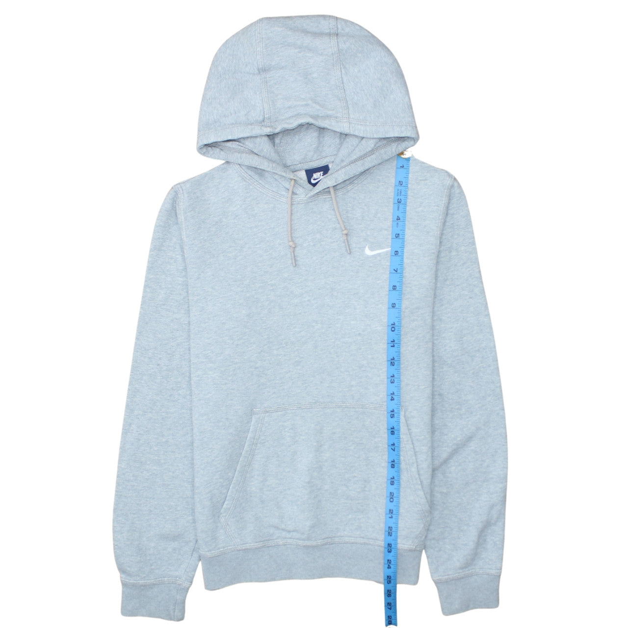 Nike Men's Grey Pullover Hoodie S Classic Fleece Cotton Blend
