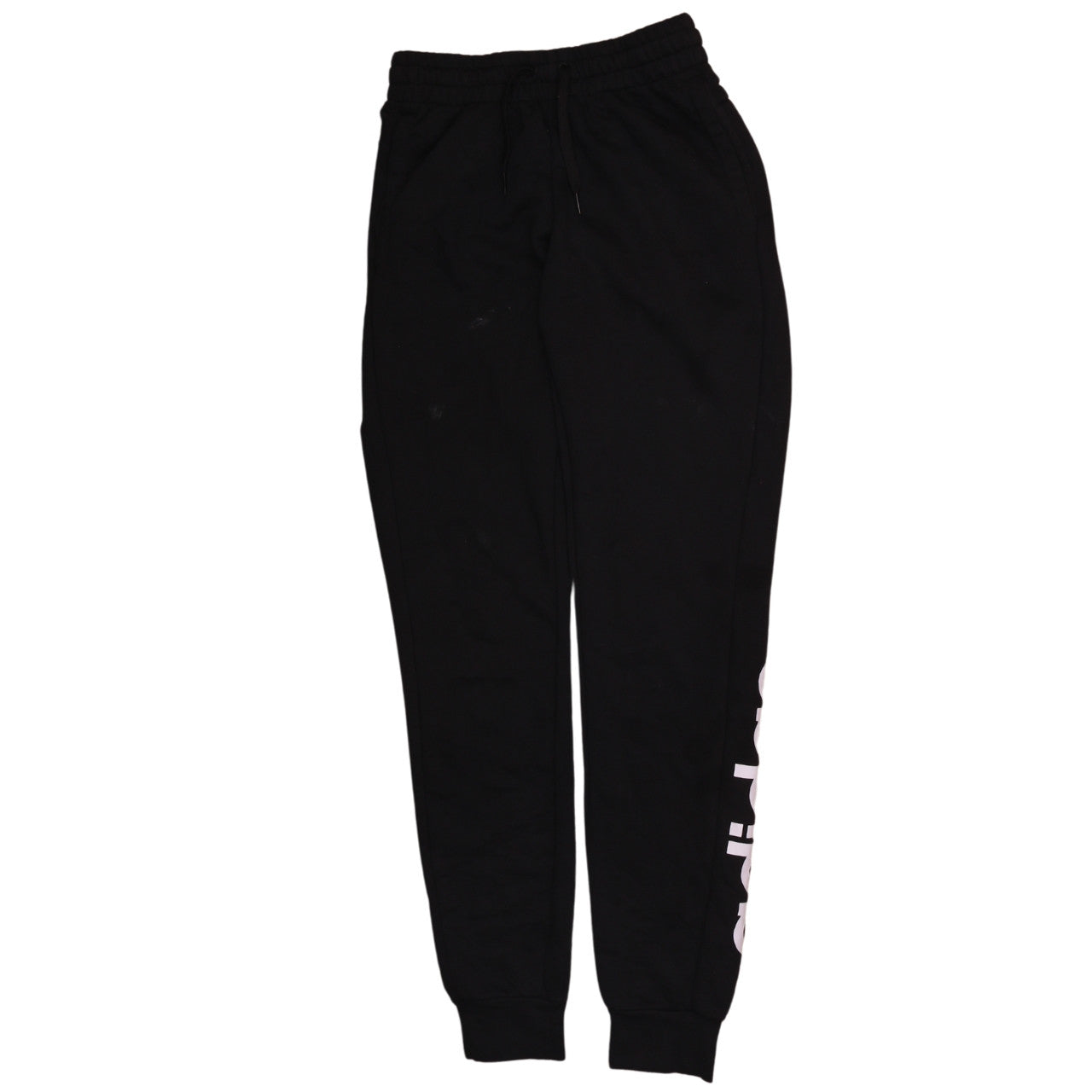 adidas Women's Black XS Logo Sweatpants Cotton Blend