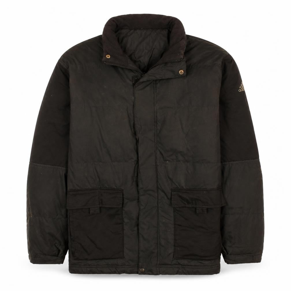 adidas Men's Black Puffer Jacket S Windproof Winter Coat