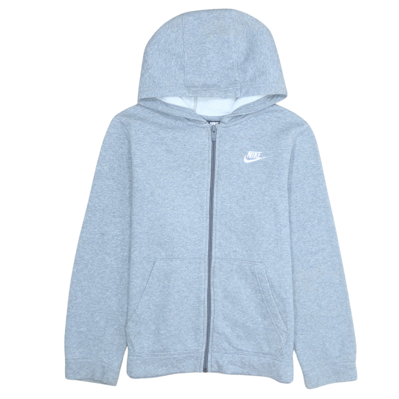 Nike Boys Grey Full Zip Hoodie Sweatshirt L 147-158cm Standard Fit