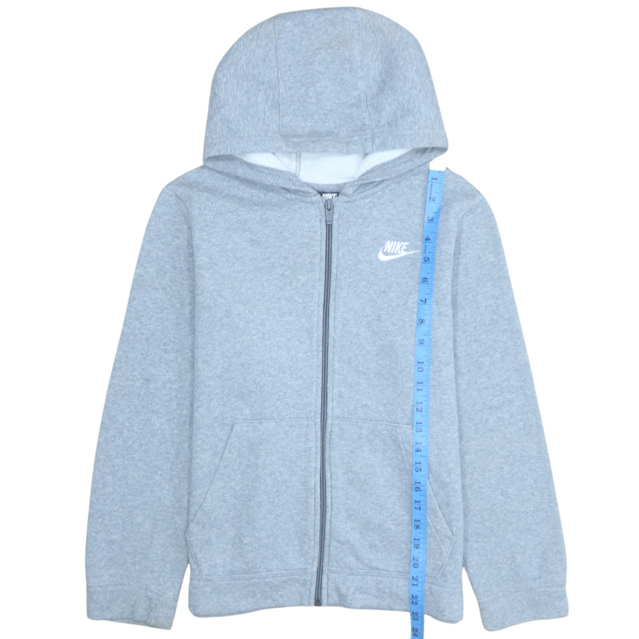Nike Boys Grey Full Zip Hoodie Sweatshirt L 147-158cm Standard Fit