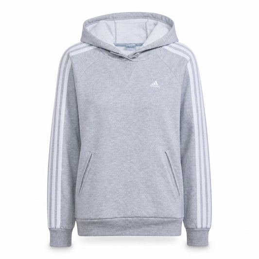 Adidas Women Grey Hoodie Size 8 Pullover Hooded Sweatshirt