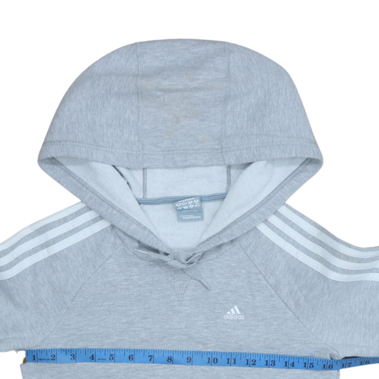 Adidas Women Grey Hoodie Size 8 Pullover Hooded Sweatshirt