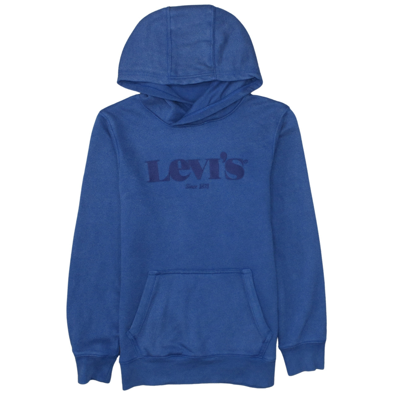 Levi's Boys Blue Pullover Hoodie 16 Years Cotton Blend Logo Sweatshirt