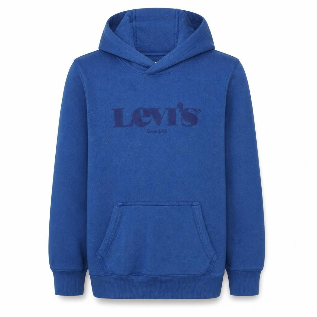 Levi's Boys Blue Pullover Hoodie 16 Years Cotton Blend Logo Sweatshirt