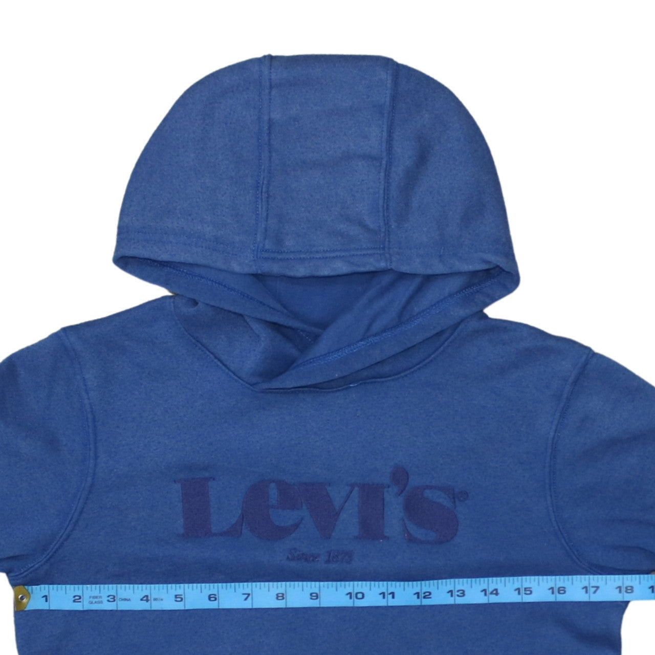Levi's Boys Blue Pullover Hoodie 16 Years Cotton Blend Logo Sweatshirt