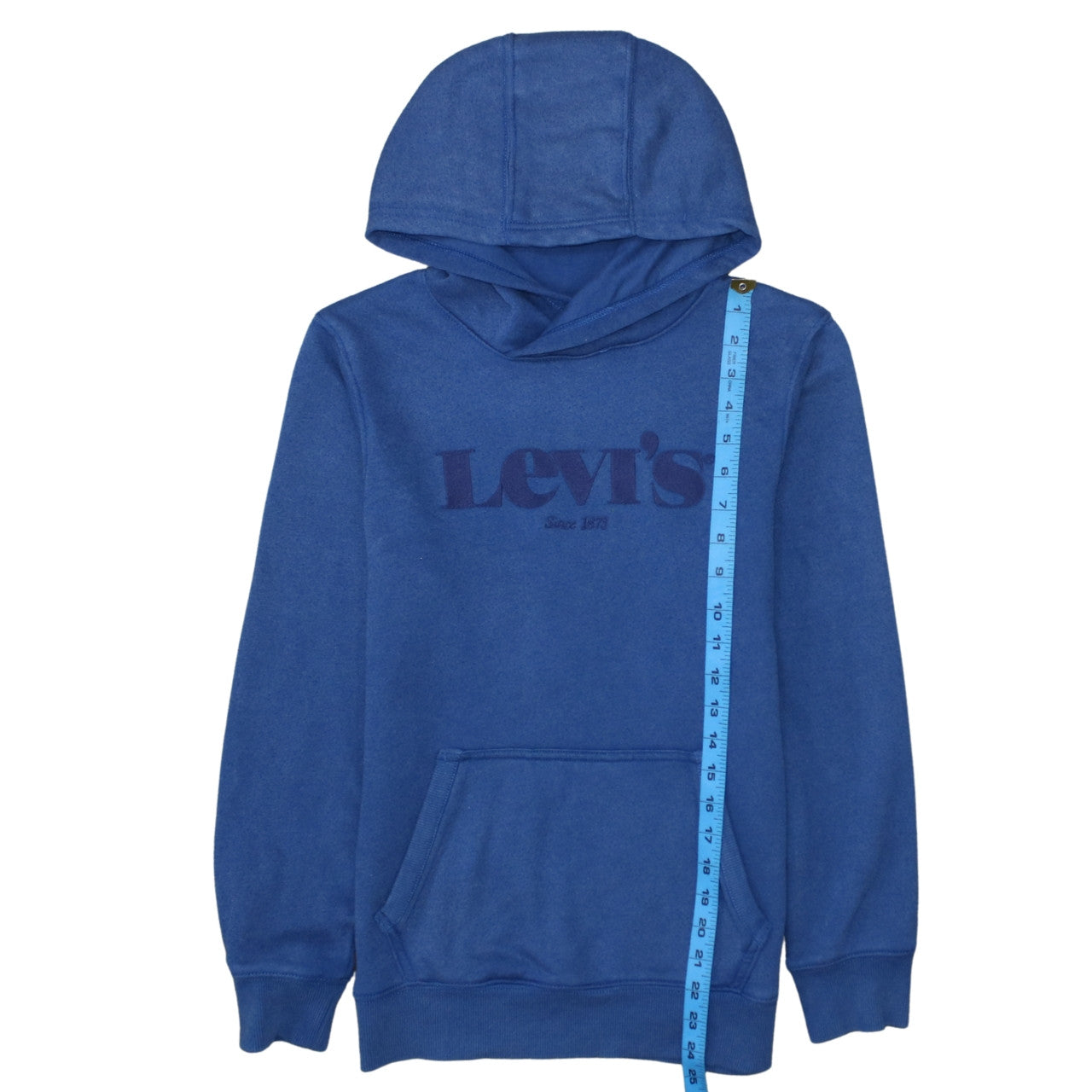 Levi's Boys Blue Pullover Hoodie 16 Years Cotton Blend Logo Sweatshirt