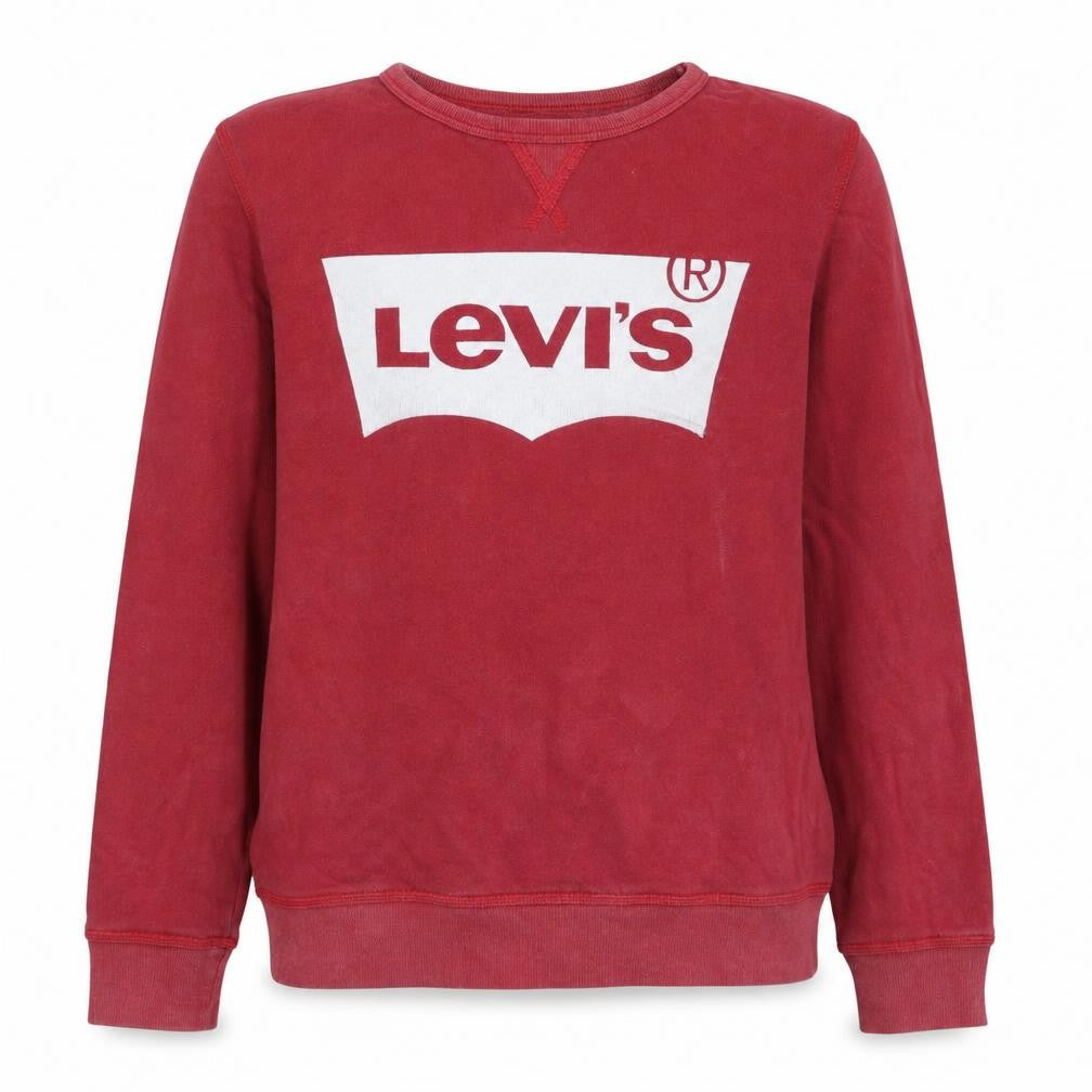 Levi's Boys Red Logo Crew Neck Sweatshirt Size 16 Regular Fit Cotton