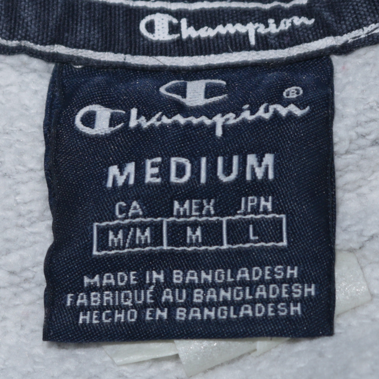 Champion Womens Grey Pullover Hoodie Medium Cotton Blend Logo