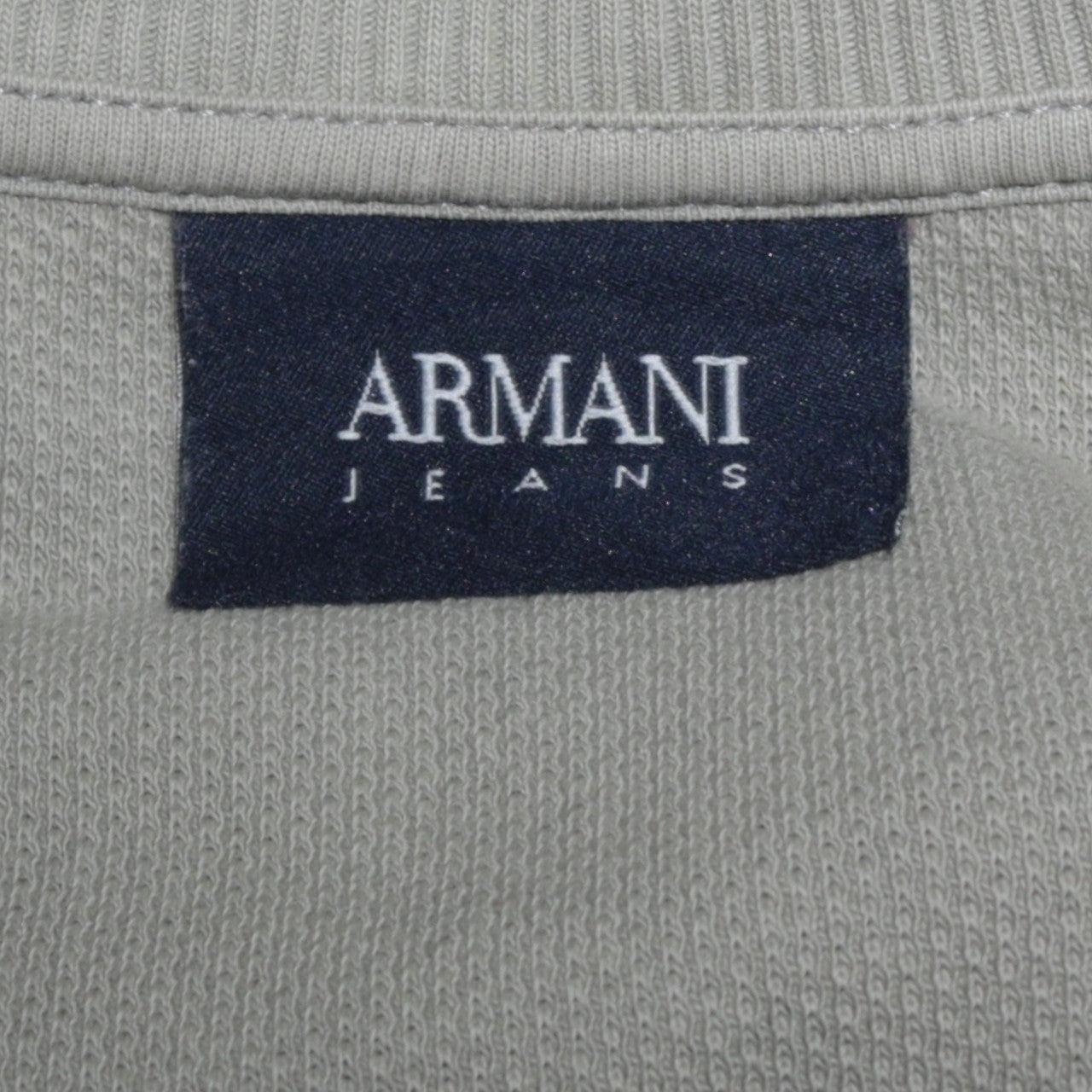 Armani Jeans Men's Grey Full Zip Collared Knit Jumper Size L