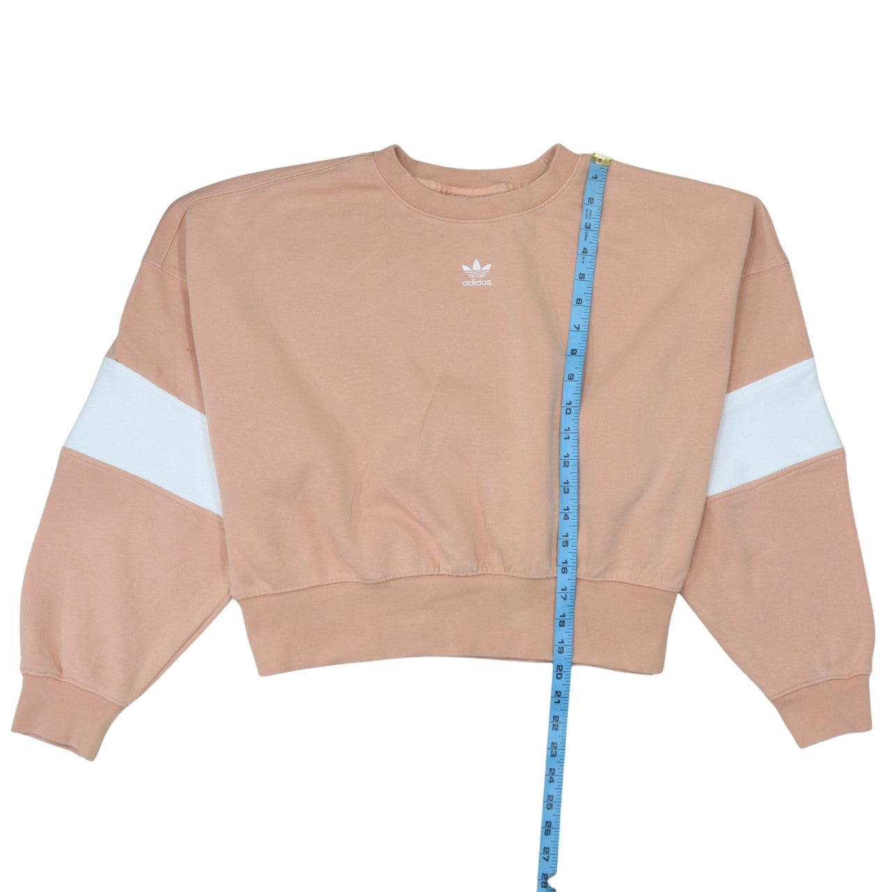 Adidas Womens Beige Crew Neck Long Sleeve Pullover Sweatshirt Size 6