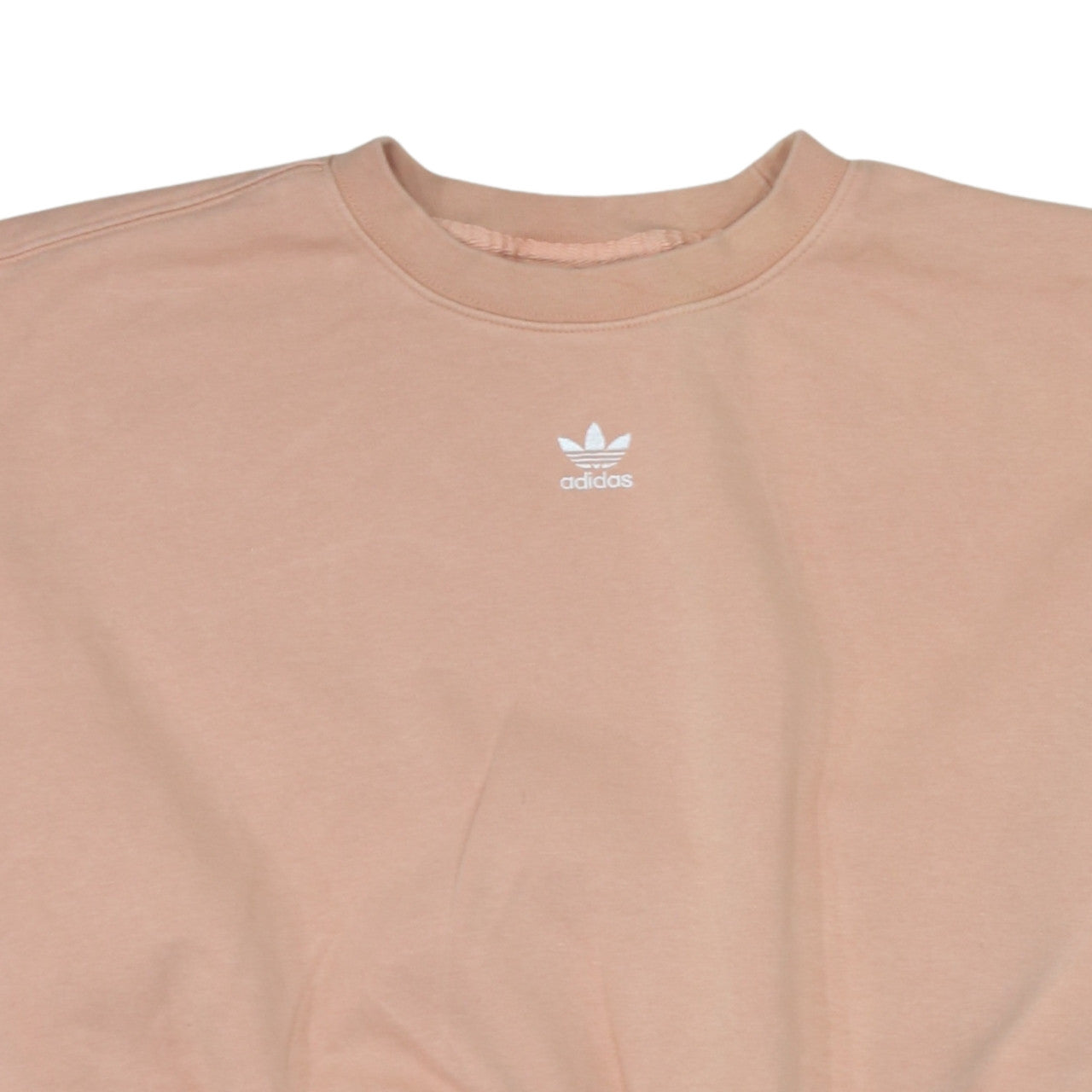 Adidas Womens Beige Crew Neck Long Sleeve Pullover Sweatshirt Size 6