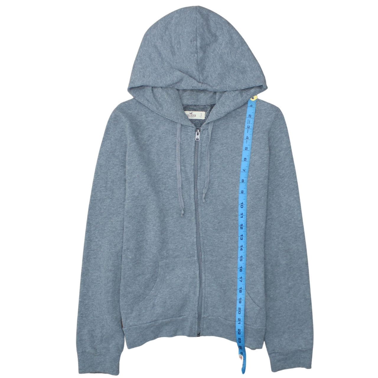 Hollister Womens Blue Full Zip Hoodie Small Cotton Blend Casual