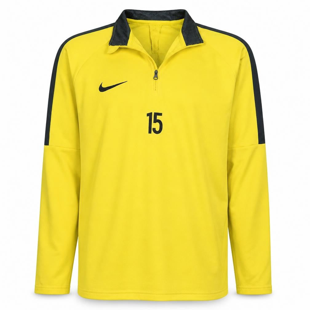 Nike Men's Yellow Dri-Fit 1/4 Zip Athletic Sweatshirt Size M