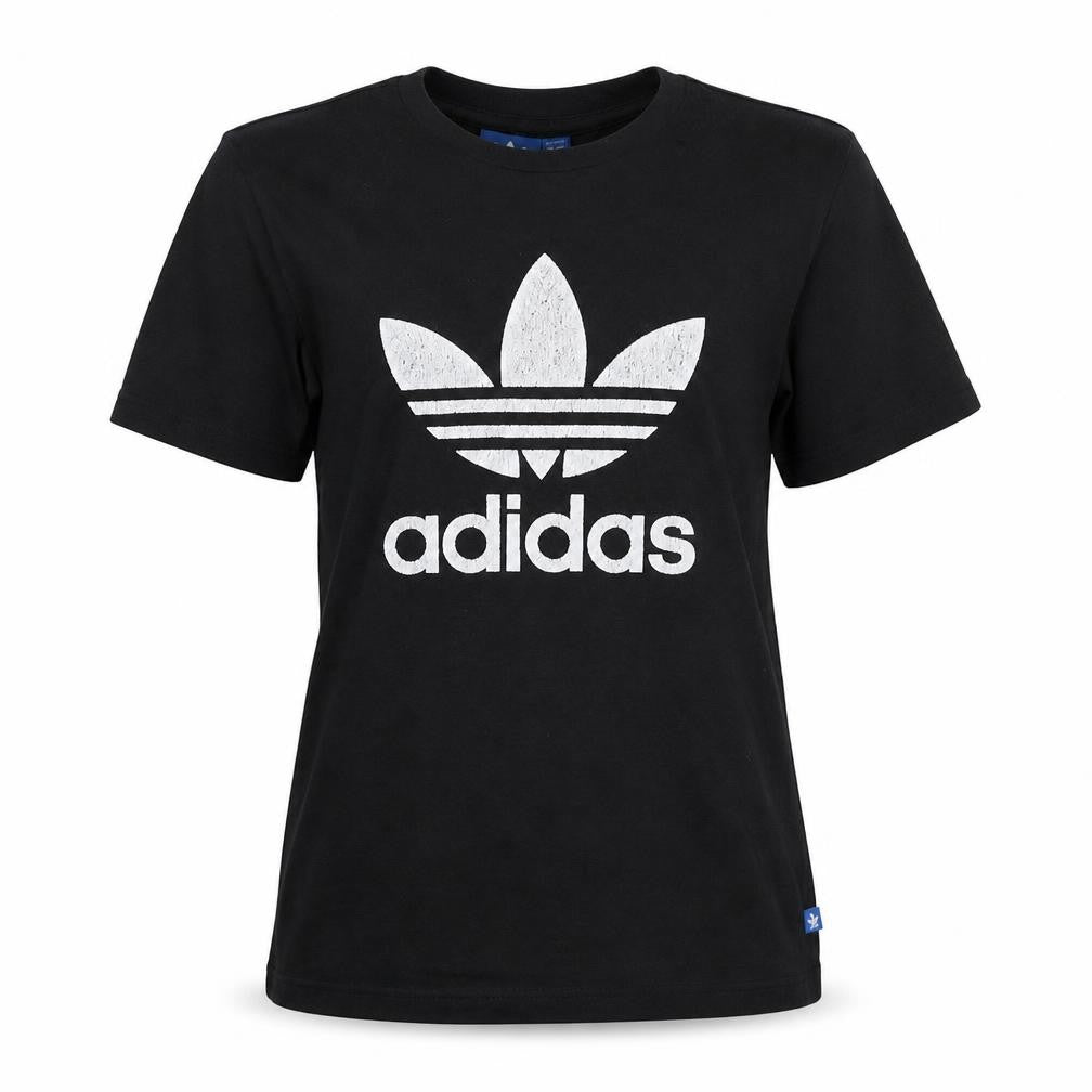 Adidas Womens Black Cotton Short Sleeve Sports T-Shirt Size S