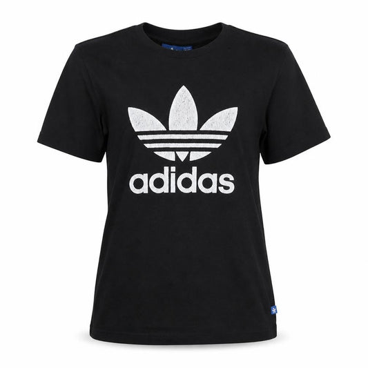 Adidas Womens Black Cotton Short Sleeve Sports T-Shirt Size S