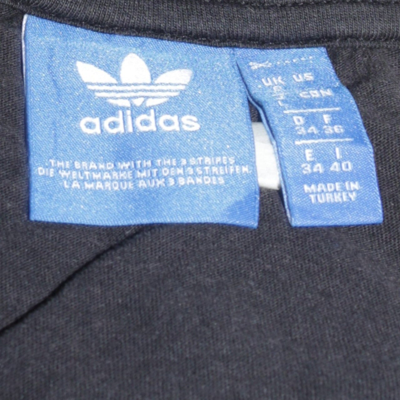 Adidas Womens Black Cotton Short Sleeve Sports T-Shirt Size S