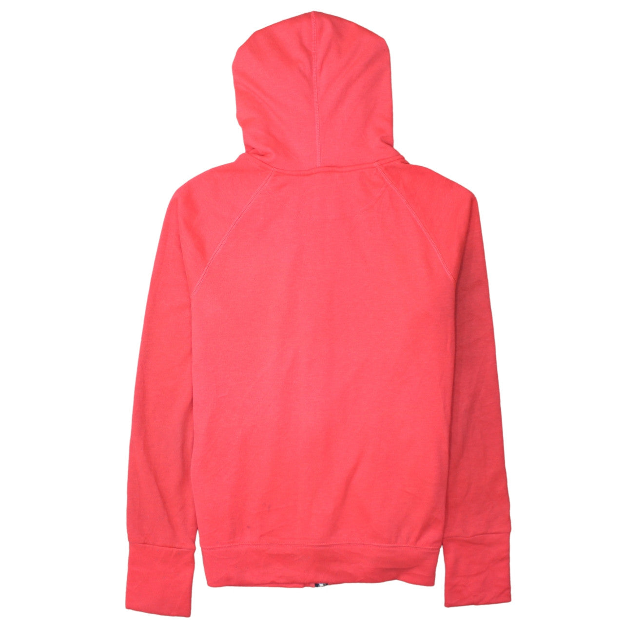 Adidas Womens Red Full Zip Hooded Sweatshirt UK 12-14 Climalite
